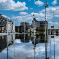 C John Hayes with Reflections in the water